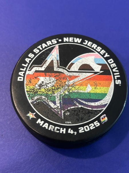 Dallas Stars vs New Jersey Devils Pride Night Hockey Puck