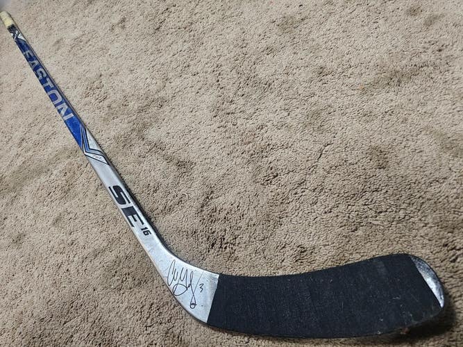 ALEX GOLIGOSKI 09'10 Signed Pittsburgh Penguins Game Used Hockey Stick blue
