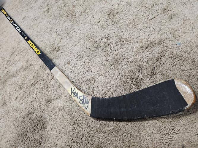 KEVIN STEVENS 92'93 Signed "55 Goal Yr" Pittsburgh Penguins Game Used Stick