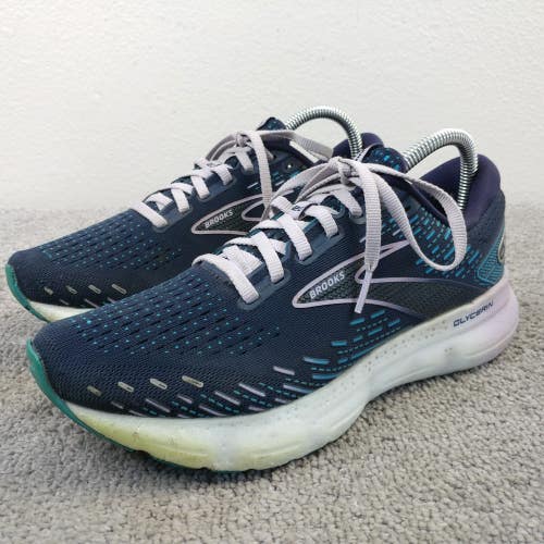 Brooks Glycerin GTS 20 Womens Size 8.5 WIDE Running Shoes Blue Trainers Sneakers