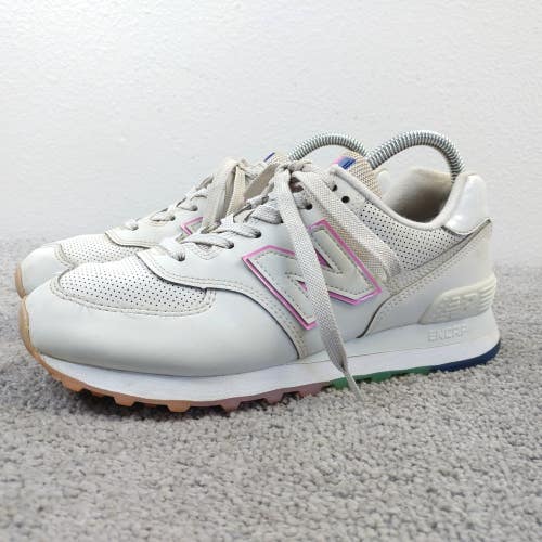 New Balance 574 Linen Fog Candy Womens Size 8 Running Shoes Outer Glow WL574SOL
