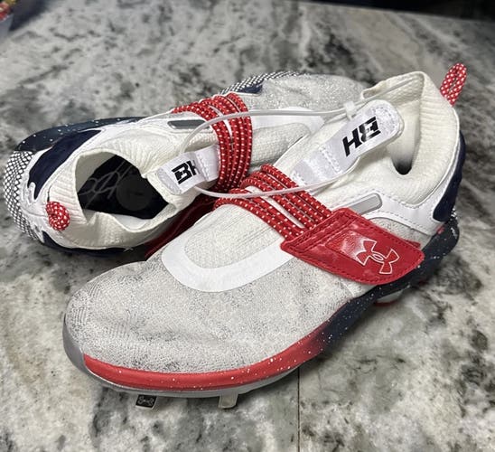 Under Armour Baseball Cleats Men’s 7 Harper 8 ST Metal Hybrid 3026590-100 USA