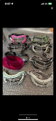 Lot of 7 lacrosse Goggles Team Set