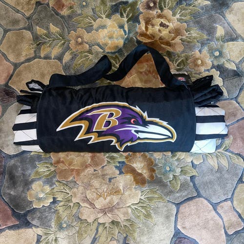 Baltimore Ravens NFL LOGO All Weather Blanket XL 60"X70" With Tags Minor Stains