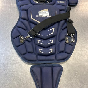 Used Champro CHEST PROTECTOR Catchers Chest Protector Navy Blue Adult 11339-S000191608