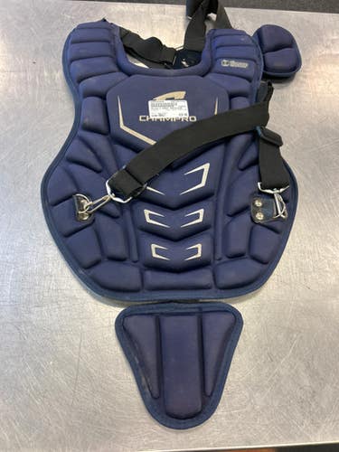 Used Champro CHEST PROTECTOR Catchers Chest Protector Navy Blue Adult 11339-S000191608