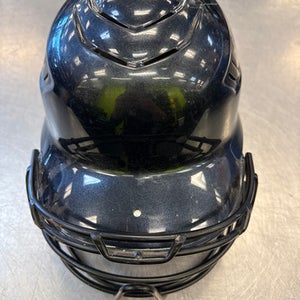 Used Rawlings HELMET Batting Helmet w/Mask Black MD 11339-S000192123