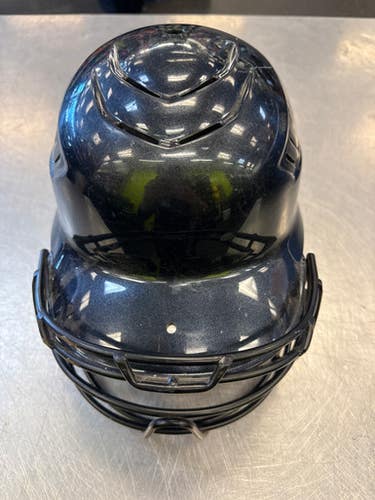 Used Rawlings HELMET Batting Helmet w/Mask Black MD 11339-S000192123