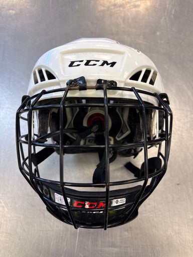 Used CCM FL80 Helmet Cage Combo White SM 11339-S000191192