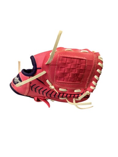 Used Rawlings FASTPITCH RH Throw Fastpitch Gloves Pink 9" 11760-S000079243
