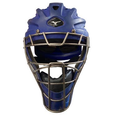 Used Mizuno SAMURAI Catchers Helmet w/Mask Navy Blue LG 11760-S000079181