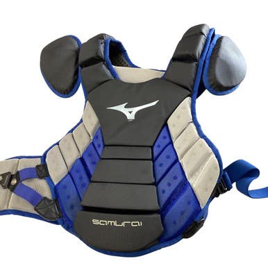 Used Mizuno SAMURAI CHEST PROTECTOR Catchers Chest Protector Navy Blue Adult 11760-S000079178