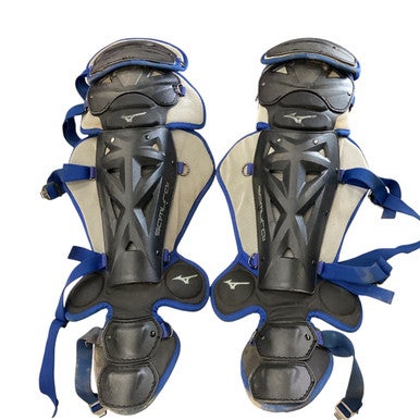 Used Mizuno SAMURAI SHIN GUARDS Catchers Leg Guards Navy Blue Adult 11760-S000079180
