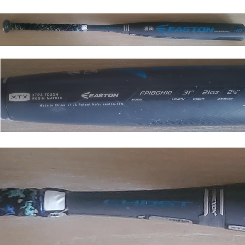 2018 Easton Blue Ghost Composite Bat (-10) 21 oz 31" (Used)