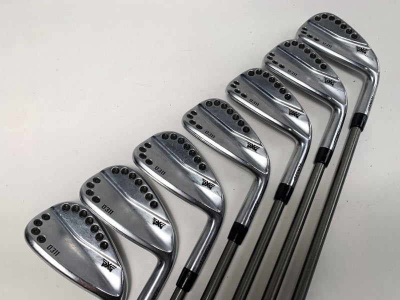 PXG 0311 Chrome Iron Set 4-PW AeroTech SteelFiber i95 Stiff Graphite Mens RH