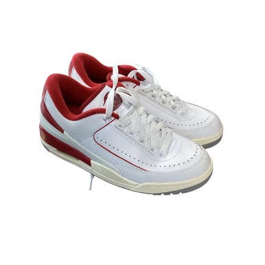 Used Jordan FIRE RED Basketball Shoes M White Youth 06.5 11479-S000399280