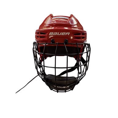 Used Bauer PROFILE 2.0 MEDIUM Helmet Cage Combo Red MD 11479-S000399259
