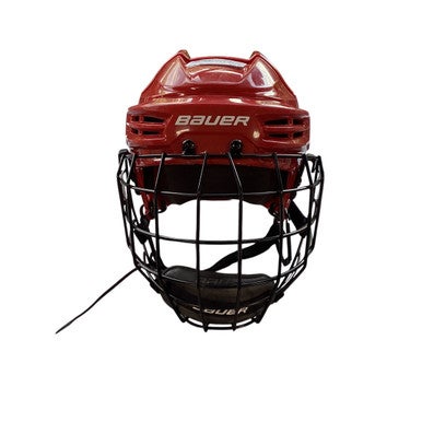 Used Bauer PROFILE 2.0 MEDIUM Helmet Cage Combo Red MD 11479-S000399259