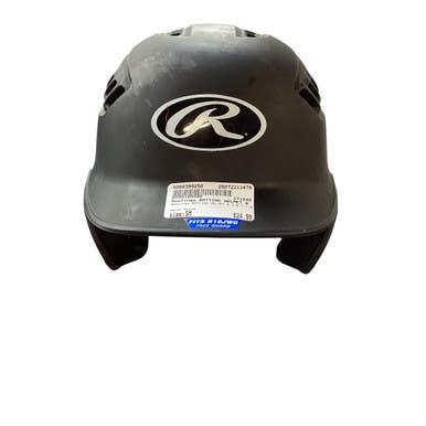 Used Rawlings BATTING HELMET 6 3/8 7 1/8 Batting Helmet No Mask Black SM 11479-S000399250