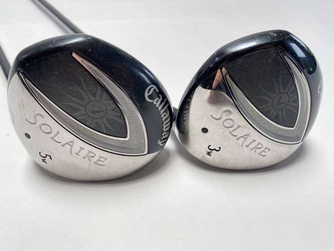 Callaway Solaire 3 & 5 Fairway Wood Set 15* 18* 55g Ladies Graphite Womens RH