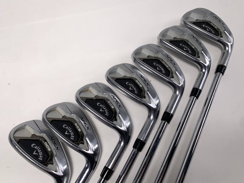 Callaway Apex DCB 21 Iron Set 5-PW+AW KBS Tour Regular Steel Mens RH