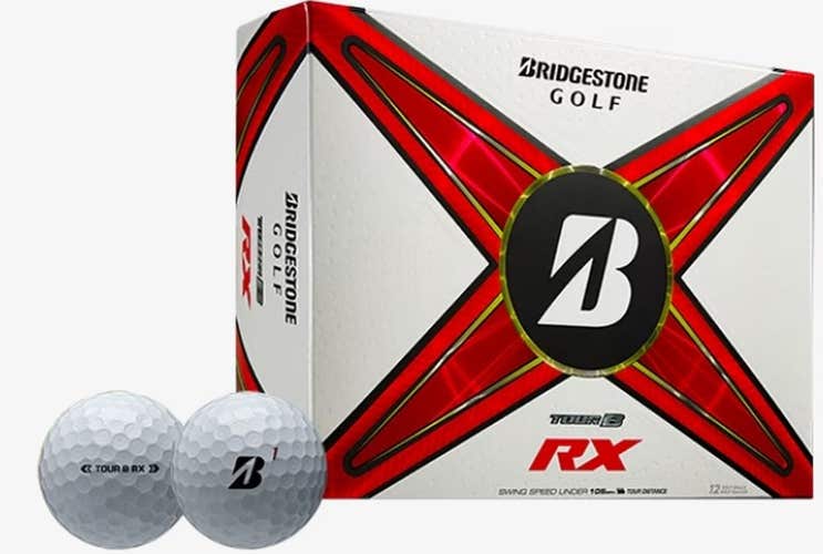 Bridgestone Tour B-RX Golf Balls (White, 24pk) 2dz 2024 NEW