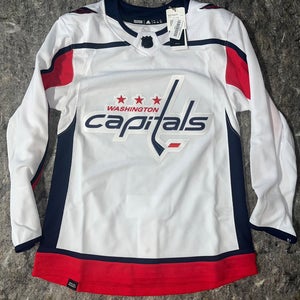 NEW NWT Adidas Washington Capitals Team Authentic White Pro Jersey size 44