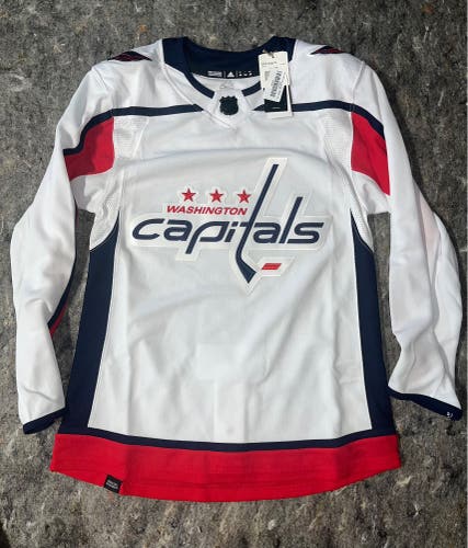 NEW NWT Adidas Washington Capitals Team Authentic White Pro Jersey size 44