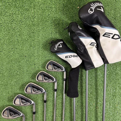2024 Callaway Edge Golf Club Set Driver 3 Wood 5 Hybrid 6-9 Sand Wedge Regular
