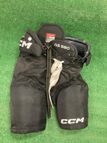 Black Junior Small CCM Tacks AS 580 Hockey Pants (Used)