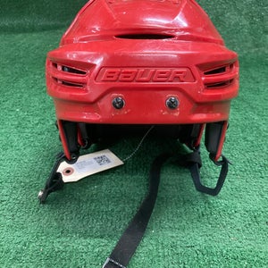 Red Medium Bauer Re-Akt 100 Helmet (Used)