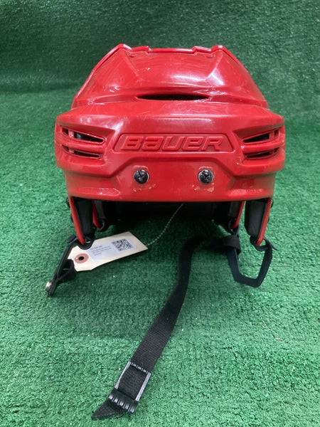 Red Medium Bauer Re-Akt 100 Helmet (Used)