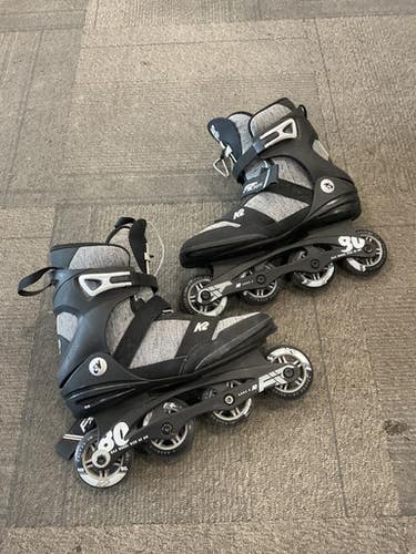 Used K2 FIT 80 PRO Senior Rec Fitness Skates Black Senior 9.5 11614-S000216583
