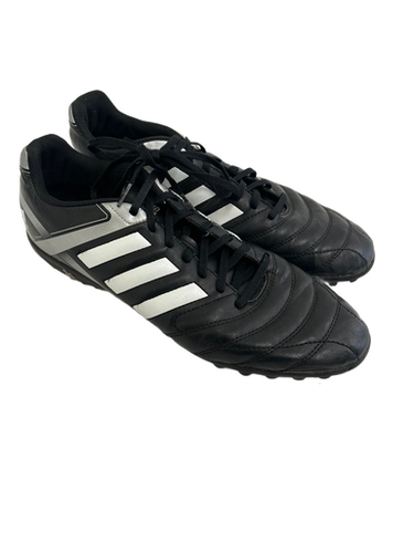 Used Adidas Mens 11 Black Soccer Turf Shoes 11692-S000137281