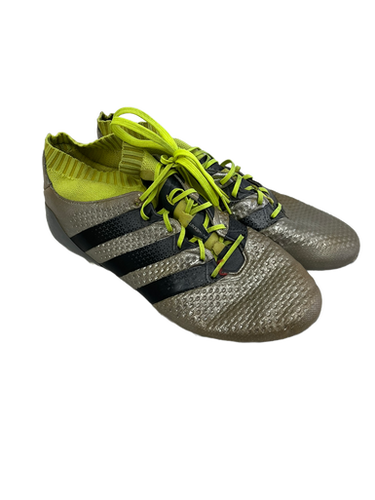 Used Adidas Ace 16.1 Mens 10 Grey Soccer Cleats 11692-S000137344