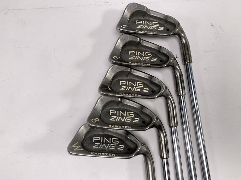 Ping Zing 2 Iron Set 5-PW Black Dot Karsten JZ Stiff Steel Mens RH-No 9 Iron