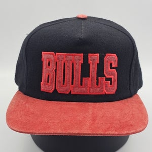 NEW Vintage Rare Chicago Bulls NBA Sports Suede Brim Sample Hat Cap Vtg Snapback
