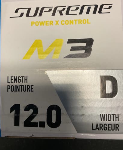 Bauer Supreme M3 Hockey Skates Regular Width 12 (New)