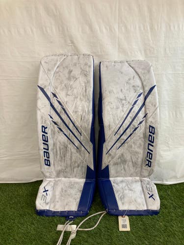 Blue Medium Intermediate Bauer Vapor 3X Goalie Leg Pads (Used)