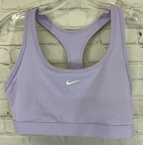 Nike DX6817-512 Women's DRI-FIT SWOOSH Light Support Training Bra Lilac Large