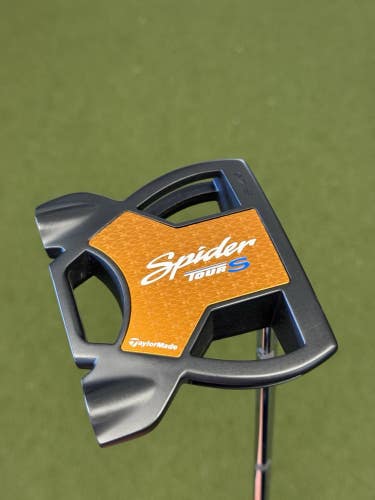 RH Taylormade Spider Tour S Black Broomstick S7-B 46" Putter Steel Shaft + HC