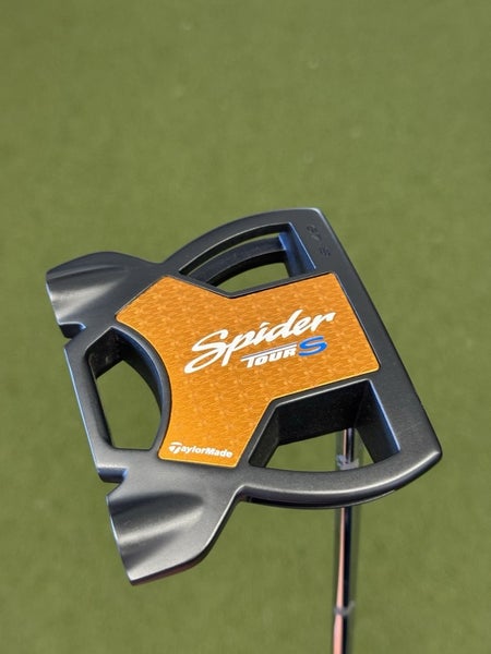 RH Taylormade Spider Tour S Black Broomstick S7-B 46" Putter Steel Shaft + HC