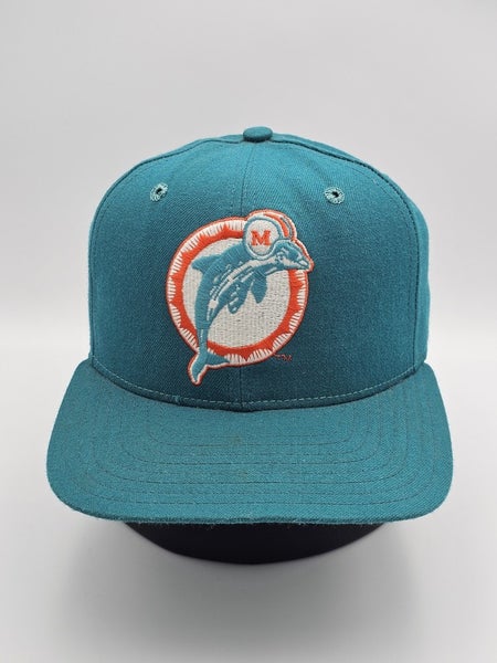 Vintage 1990s Miami Dolphins New Era Pro Model Wool NFL Fitted Cap Hat Sz 6 7/8