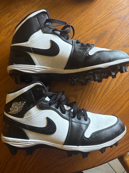 Black Men's Size M 12.0 (W 13.0) Adult Air Jordan High Top Molded Cleats (New)