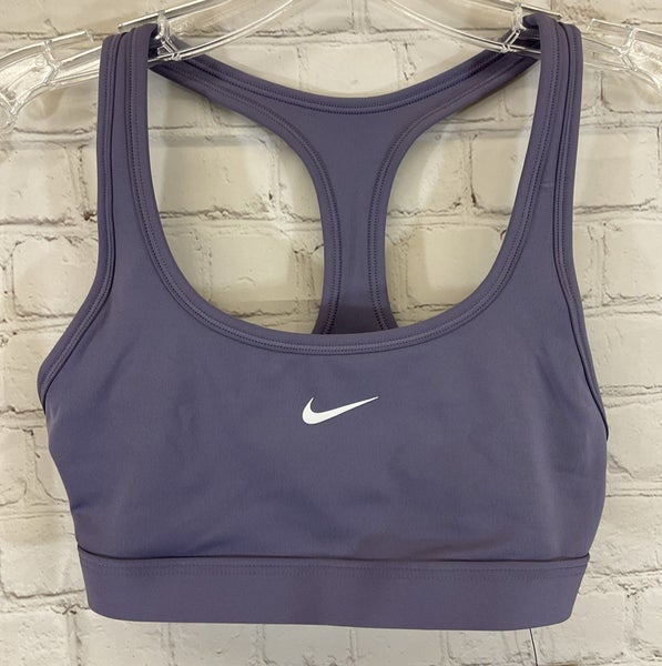 Nike DX6817-509 Women's DRI-FIT SWOOSH Light Support Training Bra Purple XS