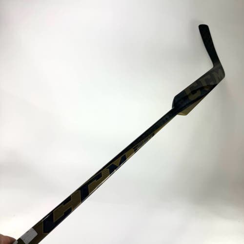 New Regular Black/Gold CCM Eflex 5 Pro Lite Goalie Stick | 25" Paddle Heel Curve | U446