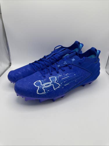 Under Armour Blur Smoke Suede 2.0 MC Football Cleats 3027978-400 Blue US sz 13