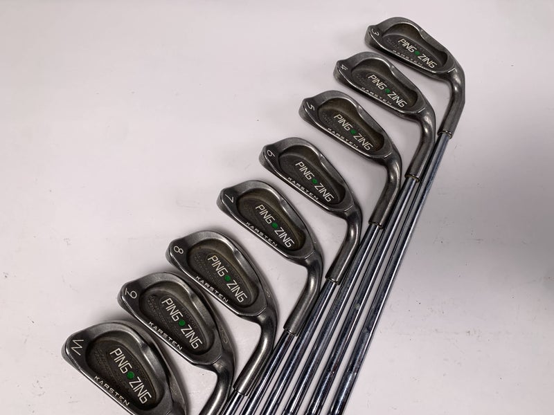 Ping Zing Iron Set 3-PW Green Dot Karsten KT-M Stiff Steel Mens RH
