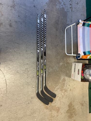 3 Pack Intermediate Warrior Alpha LXT Left Hand Hockey Stick P88 (Used)