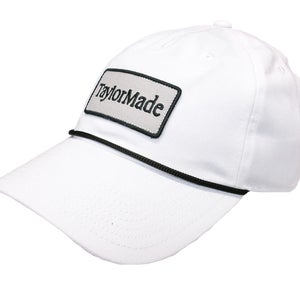 NEW TaylorMade Vintage 5 Panel Rope White Adjustable Snapback Golf Hat/Cap
